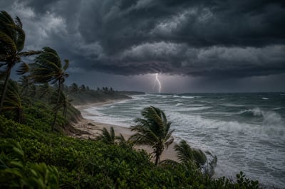 Tropical Storm at Sea
